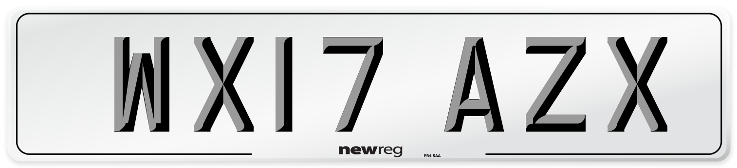 WX17 AZX Number Plate from New Reg